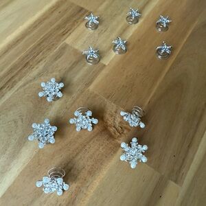 Two Sets of 6 Wedding Twist-in Hair Gems/Jewels